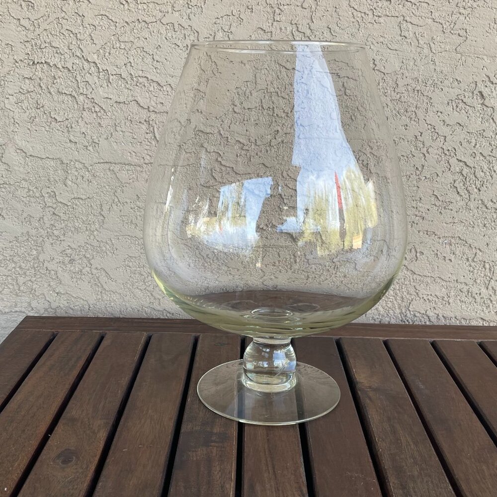 Mid Century Handblown West Virginia Glass Co. Brandy Snifter Terrarium Fish Bowl
